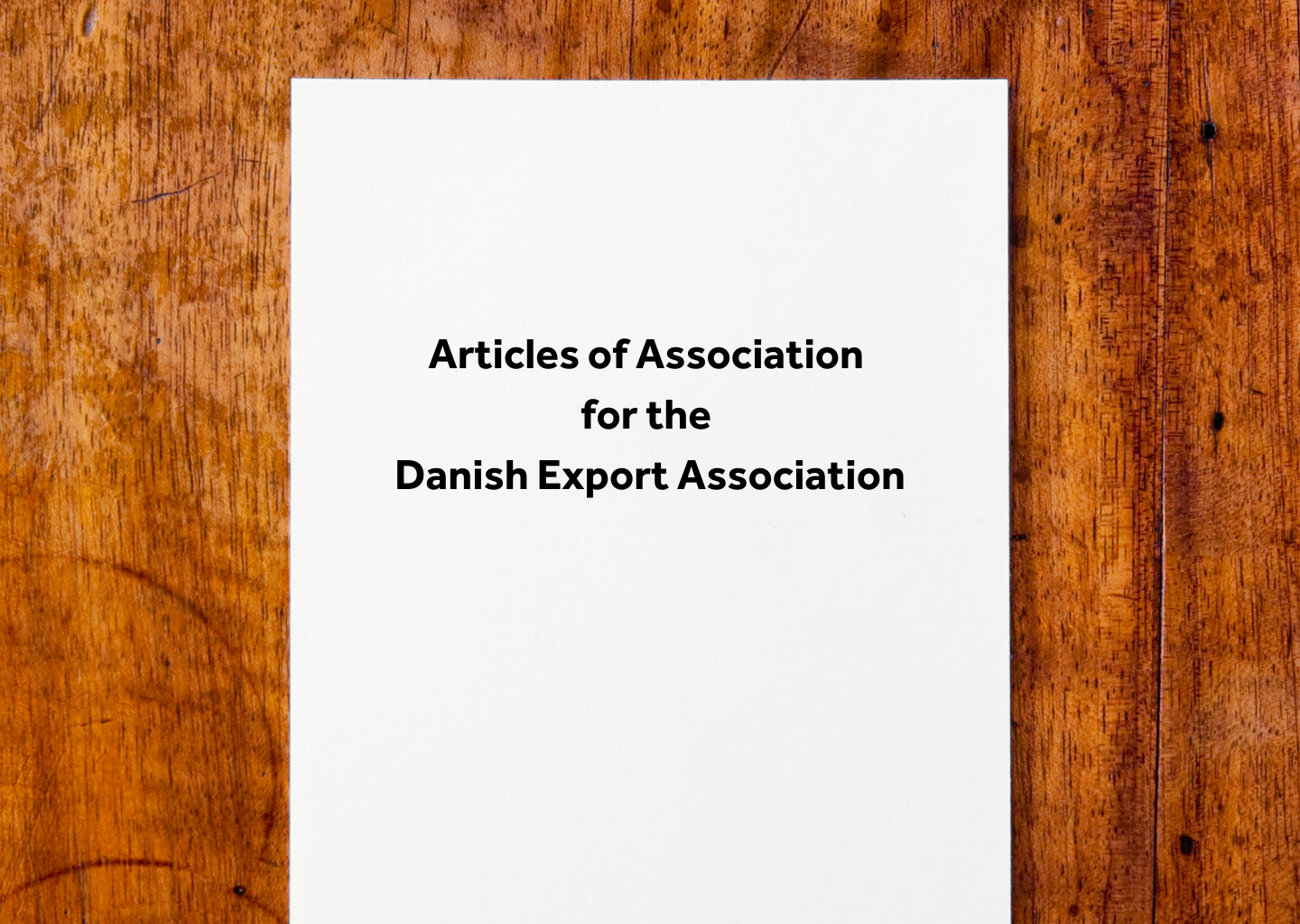 Danish Export Associations vedtægter